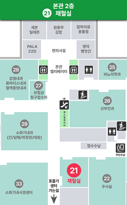 [본관 2층] 채혈실