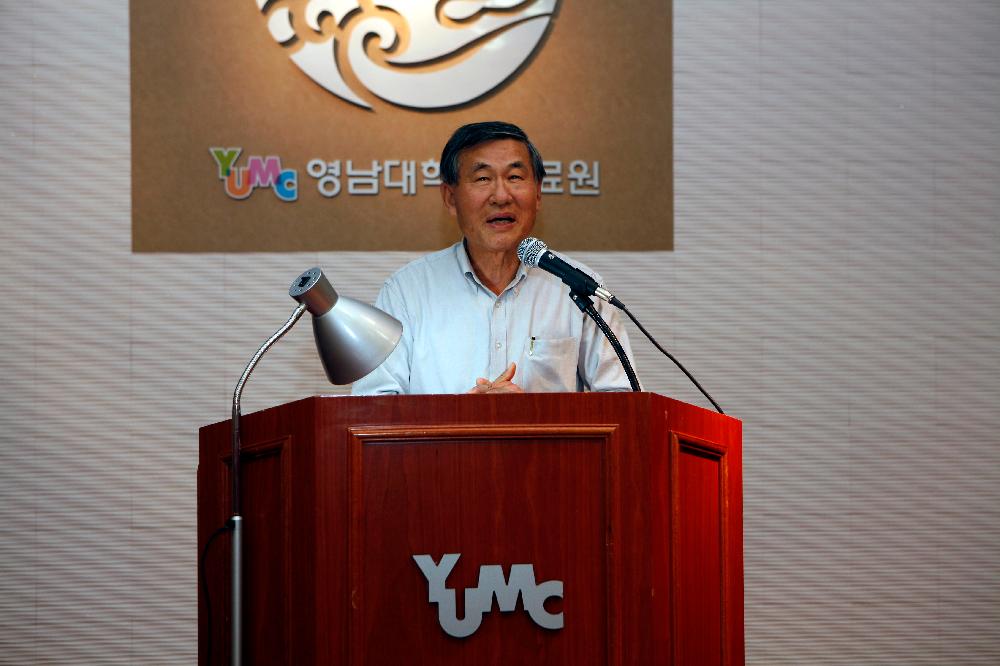 제16회 외부명사 초청 특강 개최 _ 지역의 성공 기업인 권영호 인터불고그룹 회장 - 권영호 회장 강연 이미지