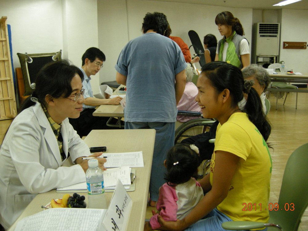 불교신행회 의료봉사활동 실시, 2011년 9월 3일 오후 2시, 이천동 사회복지시설 여래원