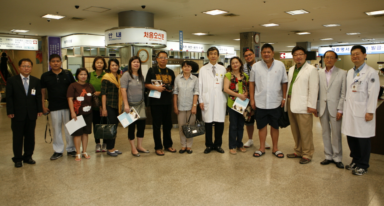 필리핀 VIP 의료관광객 9명 종합건강검진 수진, 2011년 9월 6일 오전 9시, 건강증진센터