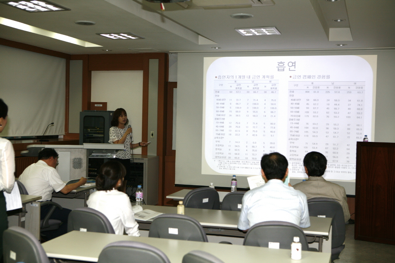 호흡기전문질환센터 기초조사 결과보고 및 사업수행 전략개발 세미나 개최, 2013년 7월 30일 오후 4시 30분, 의대 2층 대학원강의실