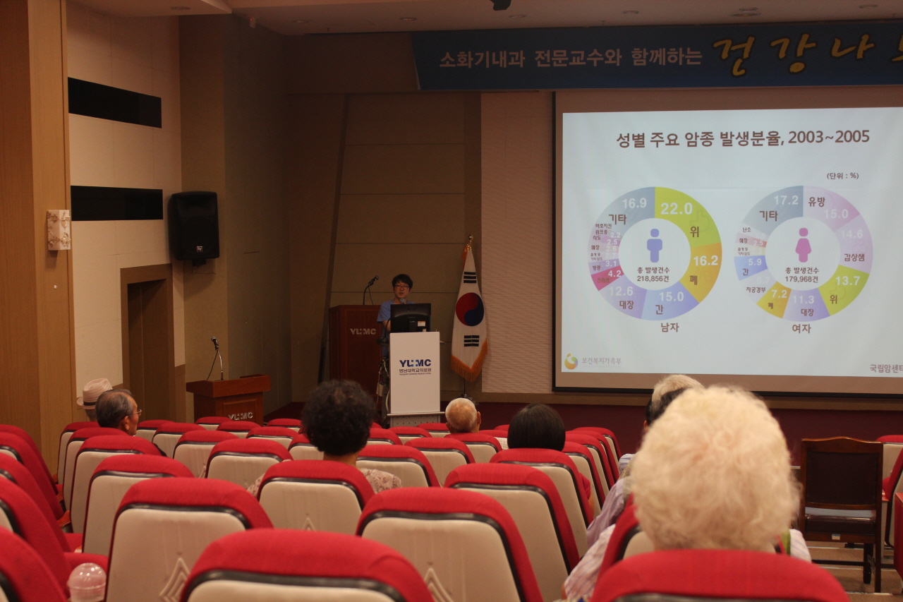 이시형 교수와 함께하는 <제54회 소화기내과 건강교실> 사진입니다.