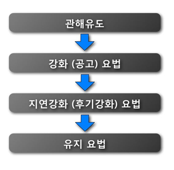 소아림프모구백혈병의 치료과정 관해유도→강화(공고) 요법→지연강화(후기강화) 요법→유지 요법