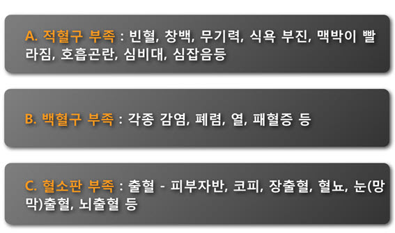 급성백혈병의 증상 이미지